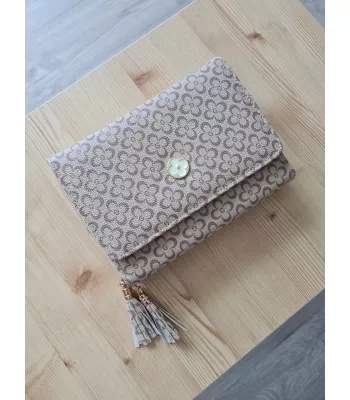 Messenger bag with tassels - Beige