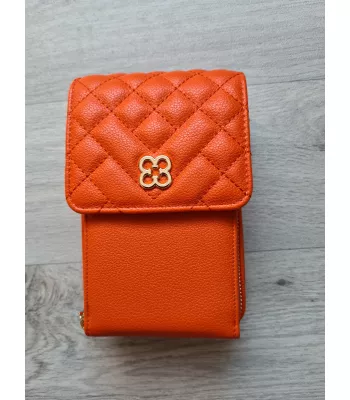 Quilted messenger bag - Orange
