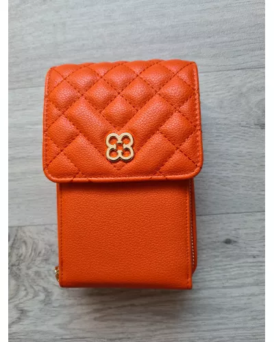 Ask for product! — Quilted messenger bag - Orange