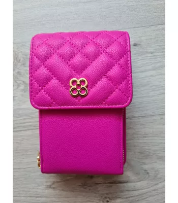 Quilted messenger bag - Pink