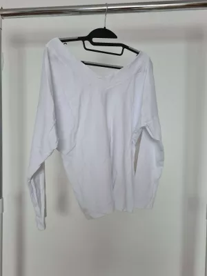 Cotton blouse with raglan sleeves - White - Blouses