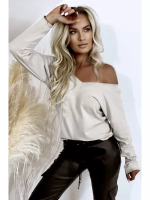 Cotton blouse with raglan sleeves - White - Blouses