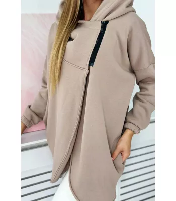 Cotton, insulated sweatshirt - brown