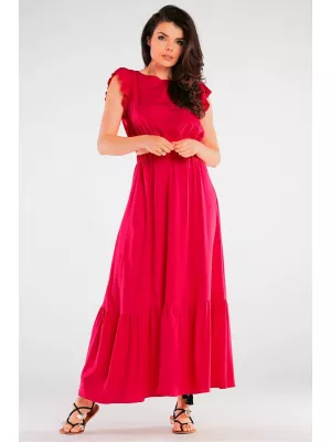 Krótka bluzka z długą spódnicą Fuksja - Komplety