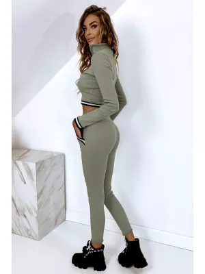 Matching tracksuit set - sweatshirt and trousers Olive/Black - Sets