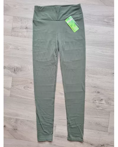 Ask for product! — High waisted ribbed leggings - Khaki