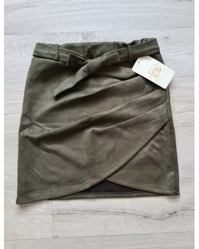 Ask for product! — Short Khaki suede skirt