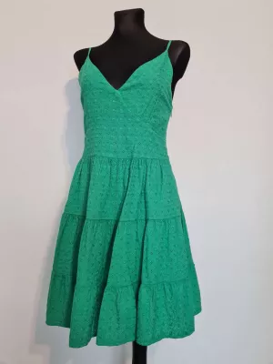 Dress with adjustable straps, fastened on the side with a concealed zipper - Green - Dresses