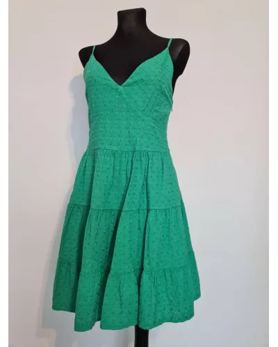 Ask for product! — Dress with adjustable straps, fastened on the side with a concealed zipper - Green