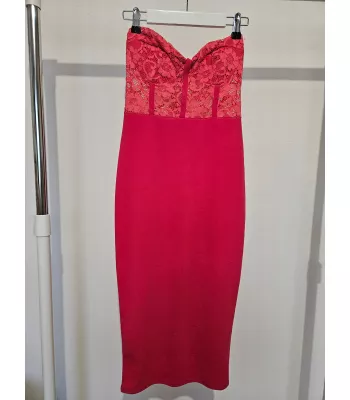 Strapless dress with lace