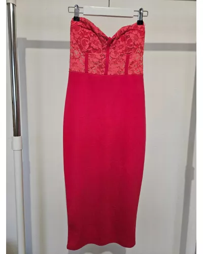 Ask for product! — Strapless dress with lace