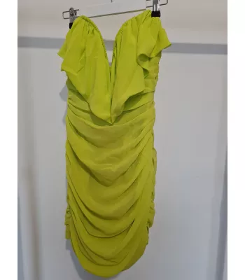 Strapless draped dress