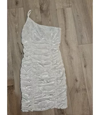 Pleated dress with straps