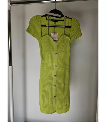 Sleeved, ribbed pencil dress