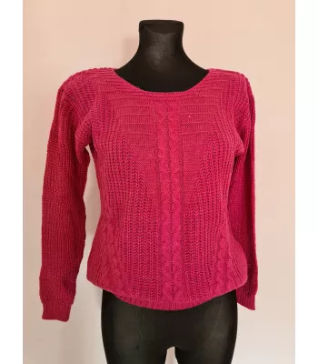Cable-knit sweater - Pink