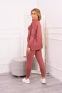 3-piece sweater set - Top, cape and pants - Pink