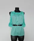 Blouse with bindings on the shoulders and sleeves - Mint