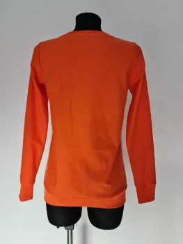 Bluza dresowa bawełniana z liskiem pomarańczowa - Handmade