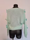 Braided sweater with bows - Mint
