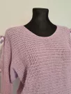 Braided sweater with bows - Purple