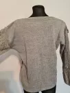 Cardigan sweater with ruffles and buttons - Gray