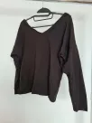 Cotton blouse with raglan sleeves - Black
