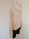 Cotton sweatshirt with hood, beige constellation graphics
