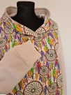 Cotton sweatshirt with hood, dream catcher graphic, beige