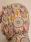 Cotton sweatshirt with hood, dream catcher graphic, beige