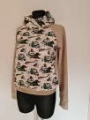 Cotton sweatshirt with hood, Potter graphics, beige