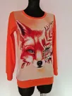 Cotton sweatshirt with orange fox