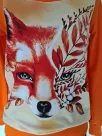 Cotton sweatshirt with orange fox