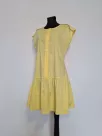 Dress with a belt and decorative sequins - Yellow