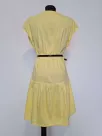 Dress with a belt and decorative sequins - Yellow