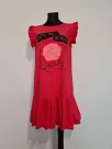 Dress with a rose and an inscription - Coral