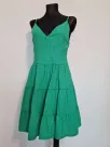 Dress with adjustable straps, fastened on the side with a concealed zipper - Green
