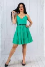 Dress with adjustable straps, fastened on the side with a concealed zipper - Green