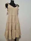 Dress with ties on the shoulders - Beige