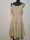 Dress with ties on the shoulders - Beige