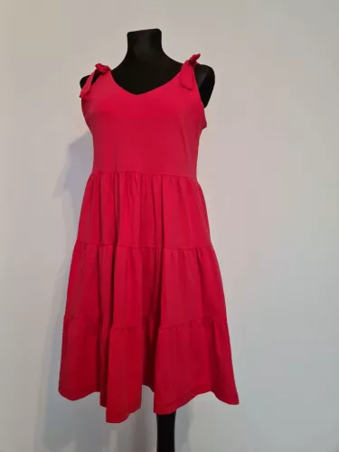 Dress with ties on the shoulders - coral