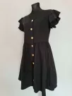 Dresses with decorative buttons and a belt - Black