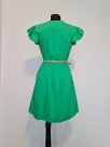 Dresses with decorative buttons and a belt - Green