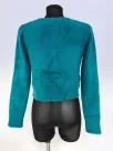 Hairy sweater with decorative buttons, heart-shaped - Turquoise