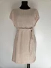 Knitted mini dress with ties - Beige