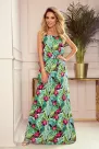 Long, summer dress with straps - Colorful