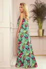 Long, summer dress with straps - Colorful