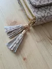 Messenger bag with tassels - Beige