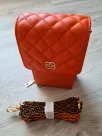 Quilted messenger bag - Orange