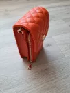 Quilted messenger bag - Orange