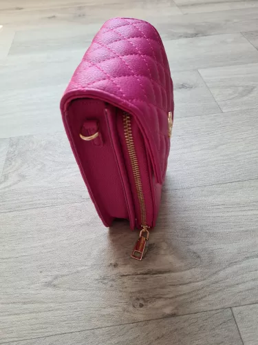 Quilted messenger bag - Pink